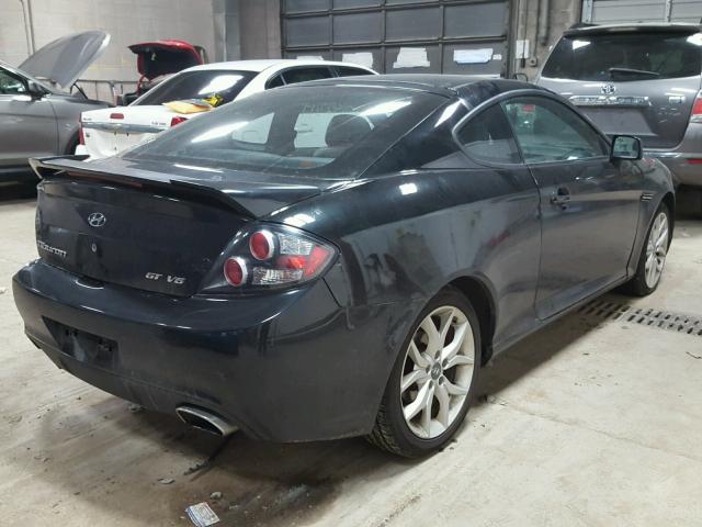 KMHHN66FX8U290699 - 2008 HYUNDAI TIBURON GT BLACK photo 4