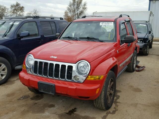 1J4GL58K35W618078 - 2005 JEEP LIBERTY LI RED photo 2