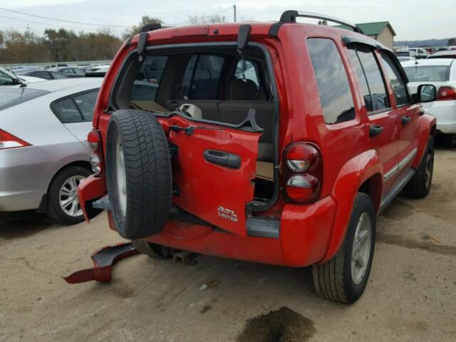 1J4GL58K35W618078 - 2005 JEEP LIBERTY LI RED photo 4