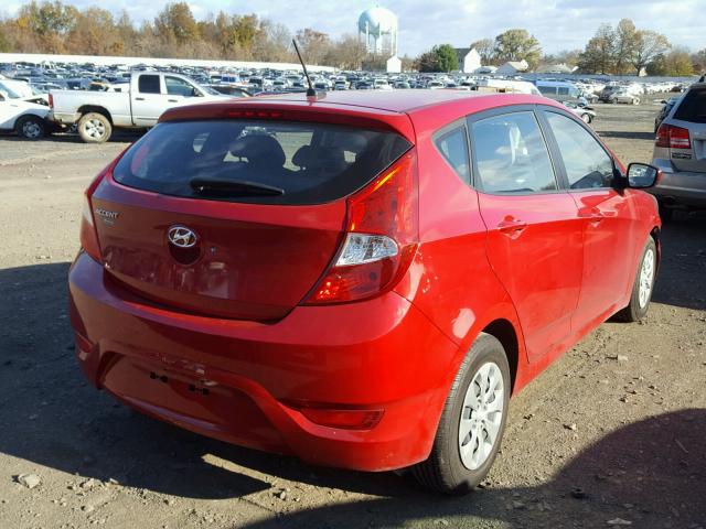 KMHCT5AEXGU258584 - 2016 HYUNDAI ACCENT SE RED photo 4