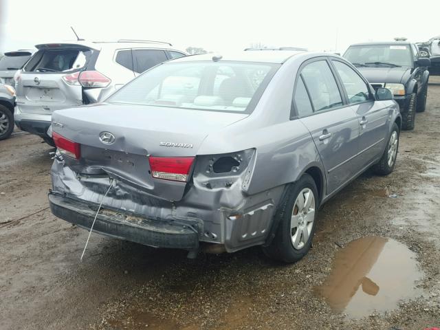 5NPET46C28H399479 - 2008 HYUNDAI SONATA GLS GRAY photo 4