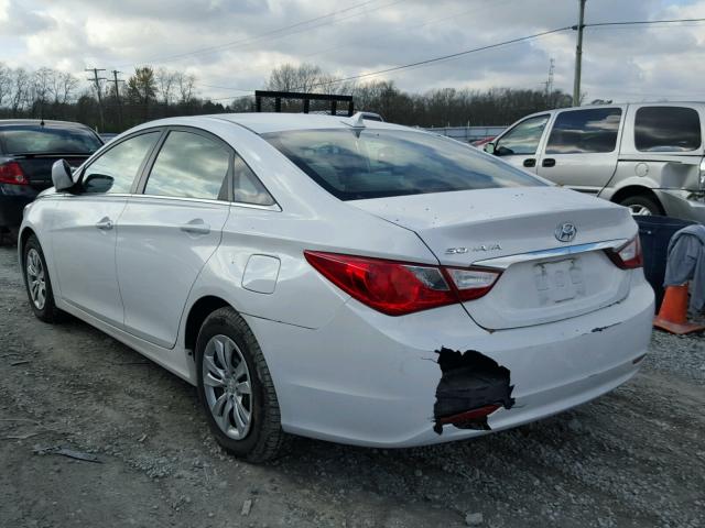 5NPEB4AC0BH218512 - 2011 HYUNDAI SONATA GLS WHITE photo 3