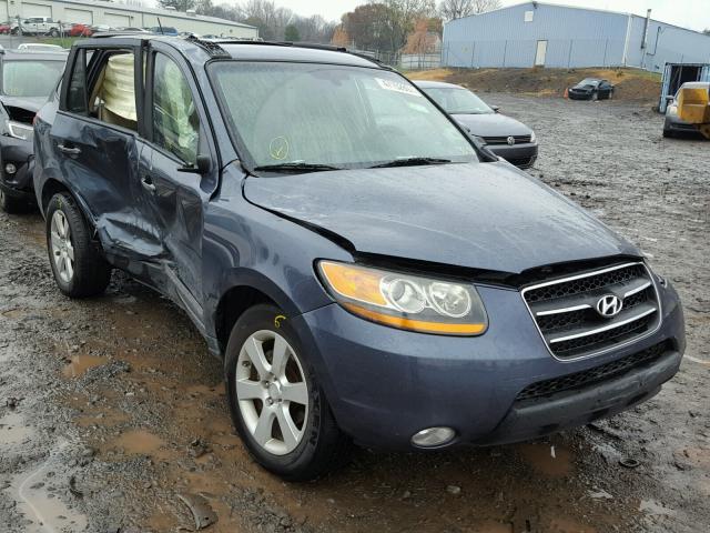 5NMSH73E08H178763 - 2008 HYUNDAI SANTA FE S BLUE photo 1