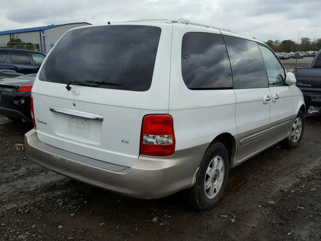 KNDUP131236345930 - 2003 KIA SEDONA EX WHITE photo 4