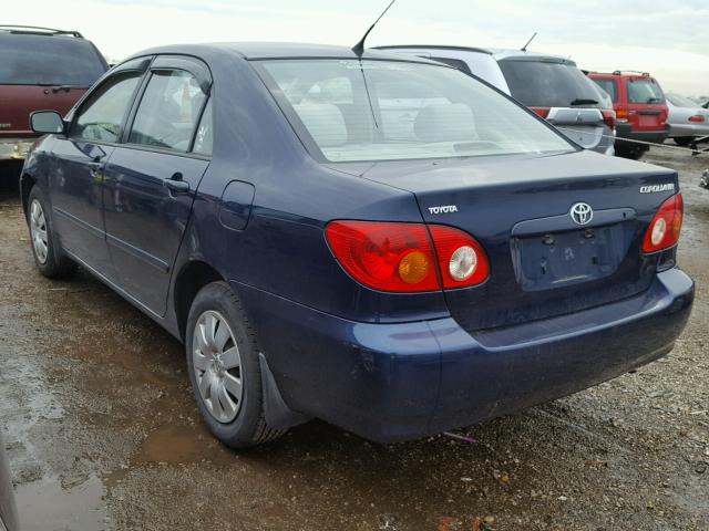 1NXBR32E83Z122168 - 2003 TOYOTA COROLLA CE BLUE photo 3