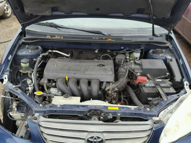 1NXBR32E83Z122168 - 2003 TOYOTA COROLLA CE BLUE photo 7