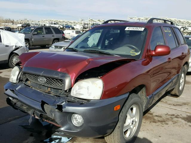 KM8SC73D54U840597 - 2004 HYUNDAI SANTA FE G RED photo 2