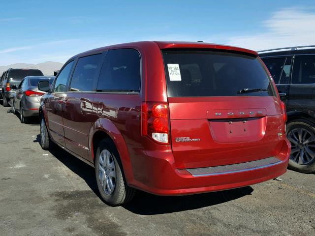 2C4RDGBG4FR648924 - 2015 DODGE GRAND CARA RED photo 3