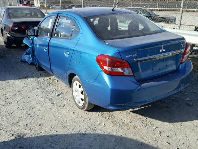 ML32F3FJ0HH002856 - 2017 MITSUBISHI MIRAGE G4 BLUE photo 3