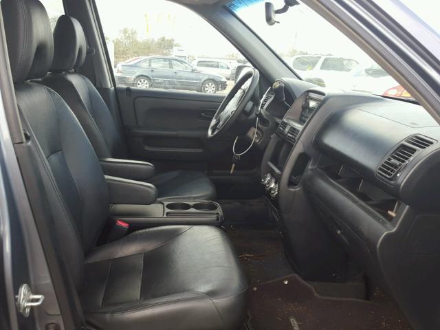 SHSRD789X5U317356 - 2005 HONDA CR-V SE GRAY photo 5