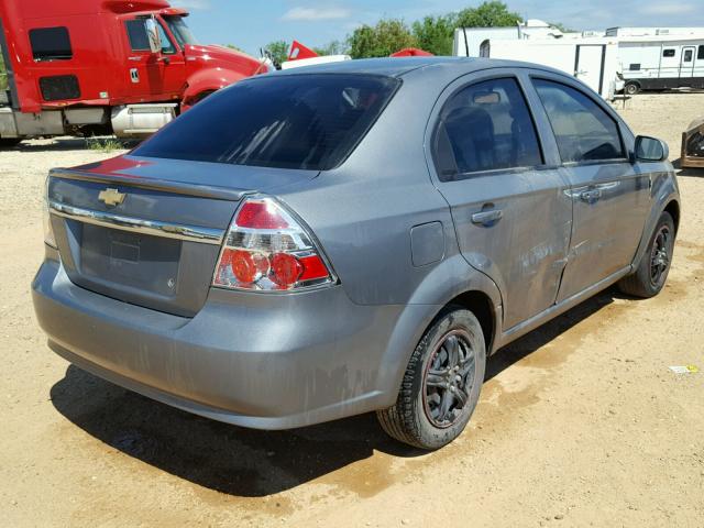 KL1TD5DE1AB108712 - 2010 CHEVROLET AVEO LS GRAY photo 4