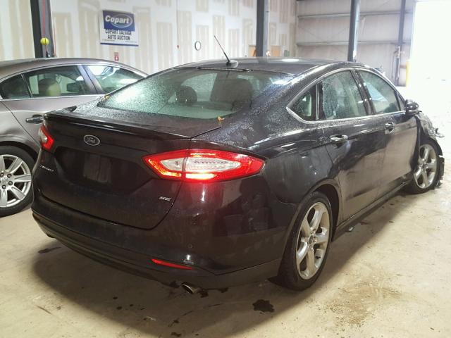 3FA6P0H78DR258723 - 2013 FORD FUSION SE BLACK photo 4