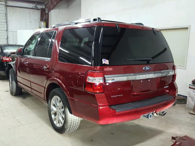 1FMJU1KTXGEF32967 - 2016 FORD EXPEDITION RED photo 3