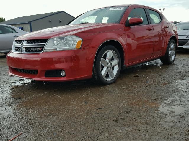 1C3CDZEG8CN260427 - 2012 DODGE AVENGER SX RED photo 2