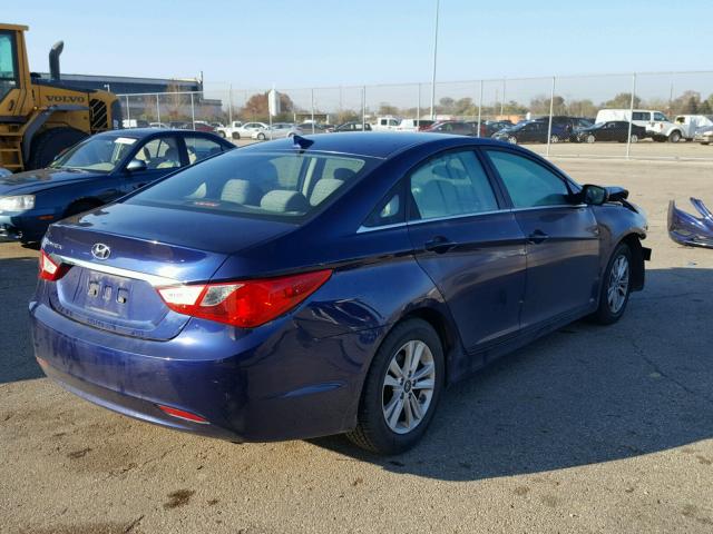 5NPEB4AC8CH352721 - 2012 HYUNDAI SONATA GLS BLUE photo 4