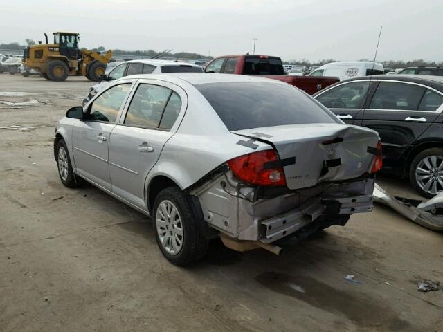 1G1AT58H697265229 - 2009 CHEVROLET COBALT LT SILVER photo 3