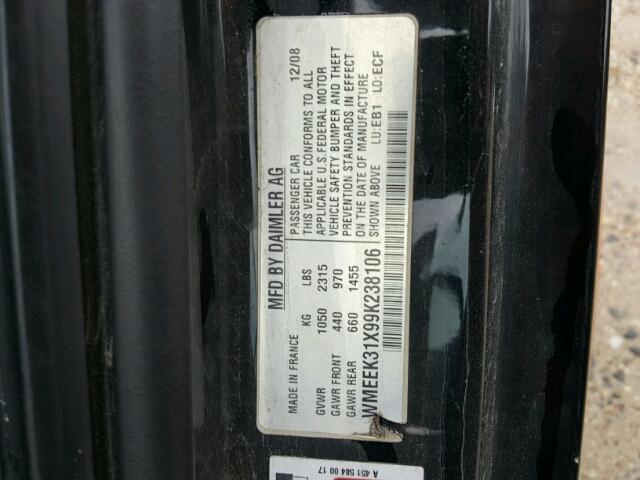 WMEEK31X99K238106 - 2009 SMART FORTWO PAS 红色 照片 10