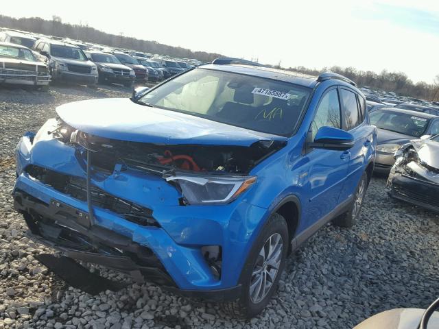 JTMRJREV2HD132727 - 2017 TOYOTA RAV4 HV LE BLUE photo 2