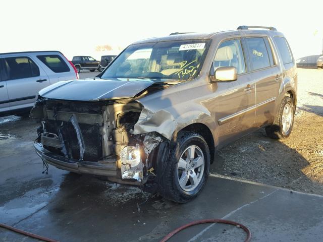 5FNYF4H65AB031362 - 2010 HONDA PILOT EXL TAN photo 2