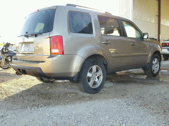 5FNYF4H65AB031362 - 2010 HONDA PILOT EXL TAN photo 4