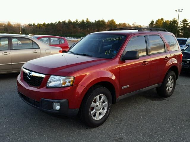 4F2CZ96168KM10308 - 2008 MAZDA TRIBUTE S RED photo 2