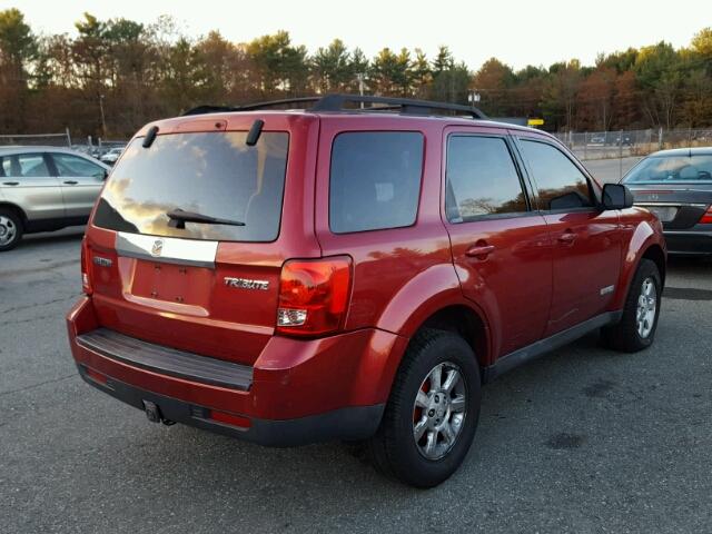 4F2CZ96168KM10308 - 2008 MAZDA TRIBUTE S RED photo 4