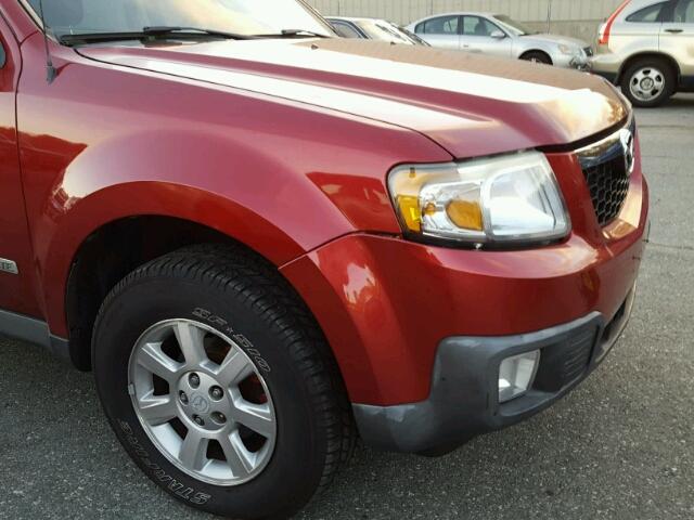 4F2CZ96168KM10308 - 2008 MAZDA TRIBUTE S RED photo 9