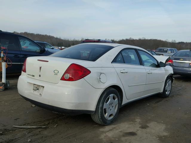 1G2ZF58B574104953 - 2007 PONTIAC G6 VALUE L WHITE photo 4