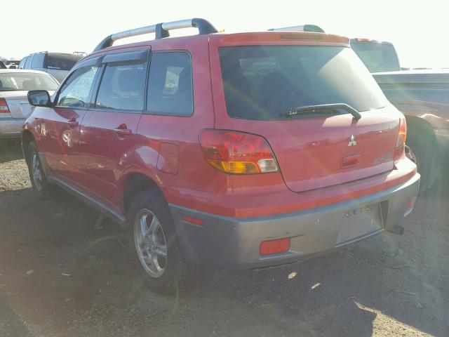 JA4LZ31GX3U032266 - 2003 MITSUBISHI OUTLANDER RED photo 3