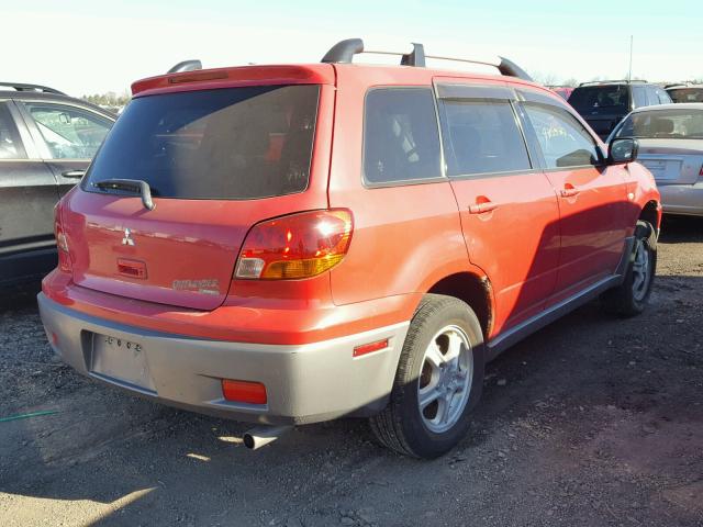 JA4LZ31GX3U032266 - 2003 MITSUBISHI OUTLANDER RED photo 4