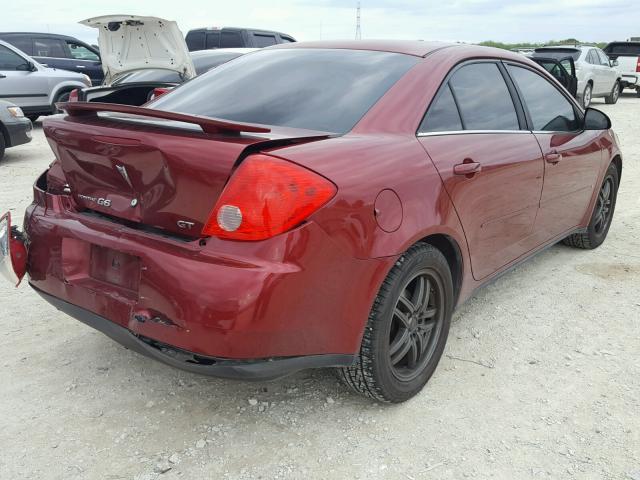 1G2ZH57N284117876 - 2008 PONTIAC G6 GT RED photo 4