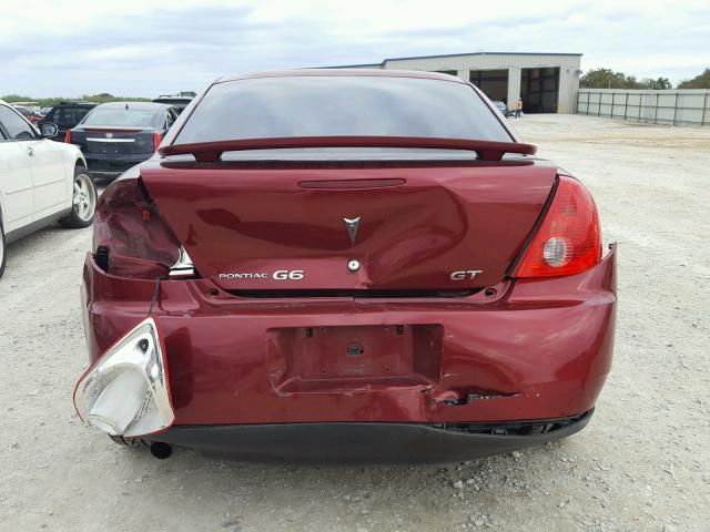 1G2ZH57N284117876 - 2008 PONTIAC G6 GT RED photo 9