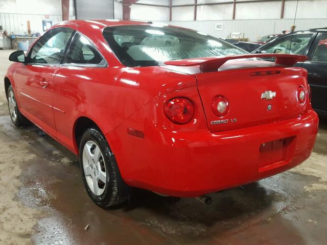 1G1AK18FX87270670 - 2008 CHEVROLET COBALT LS RED photo 3