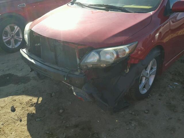 2T1BU4EE9BC686766 - 2011 TOYOTA COROLLA BA RED photo 9