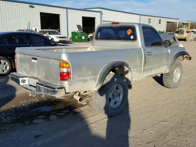 5TENM92N11Z751195 - 2001 TOYOTA TACOMA PRE SILVER photo 4