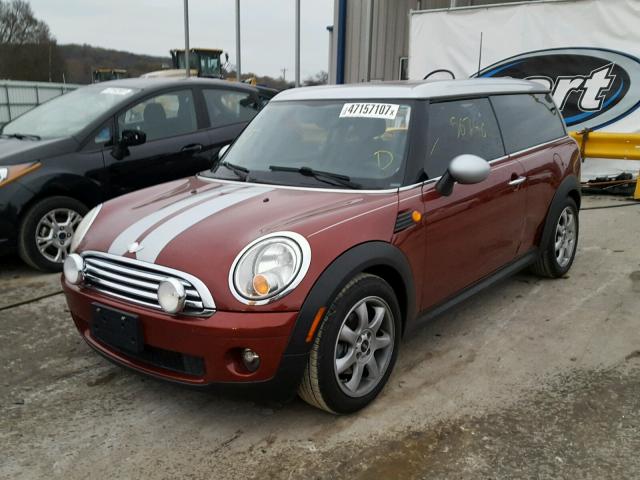 WMWML335X9TX33618 - 2009 MINI COOPER CLU BURGUNDY photo 2