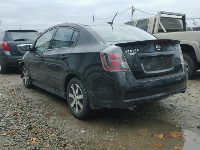 3N1AB6AP1CL728918 - 2012 NISSAN SENTRA 2.0 BLACK photo 3