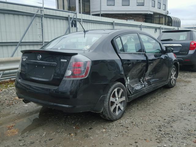 3N1AB6AP1CL728918 - 2012 NISSAN SENTRA 2.0 BLACK photo 4