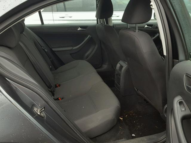 3VW2K7AJ3DM295971 - 2013 VOLKSWAGEN JETTA BASE GRAY photo 6