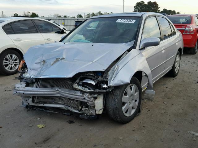 1HGES25732L045180 - 2002 HONDA CIVIC EX SILVER photo 2