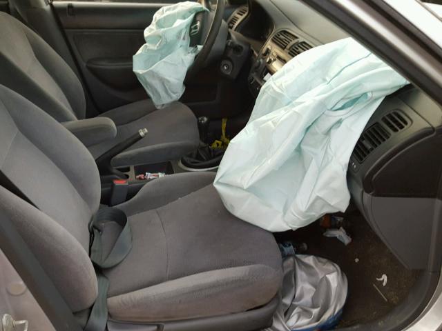 1HGES25732L045180 - 2002 HONDA CIVIC EX SILVER photo 5