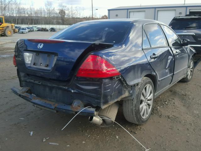 1HGCM56176A015498 - 2006 HONDA ACCORD VAL BLUE photo 4