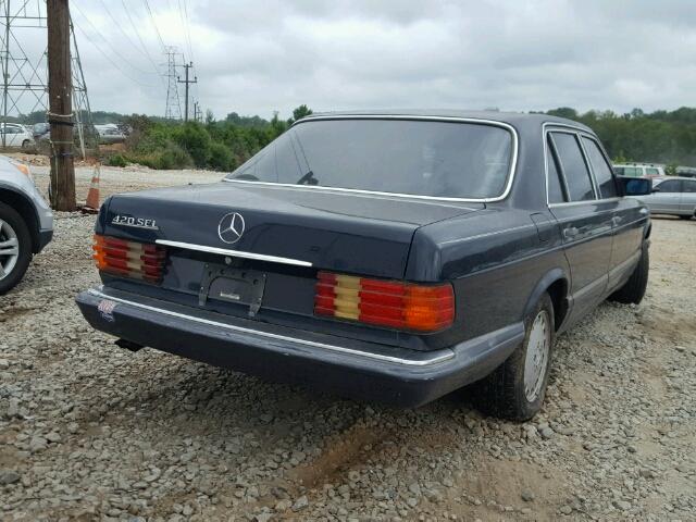 WDBCA35E3MA562571 - 1991 MERCEDES-BENZ 420 SEL BLUE photo 4