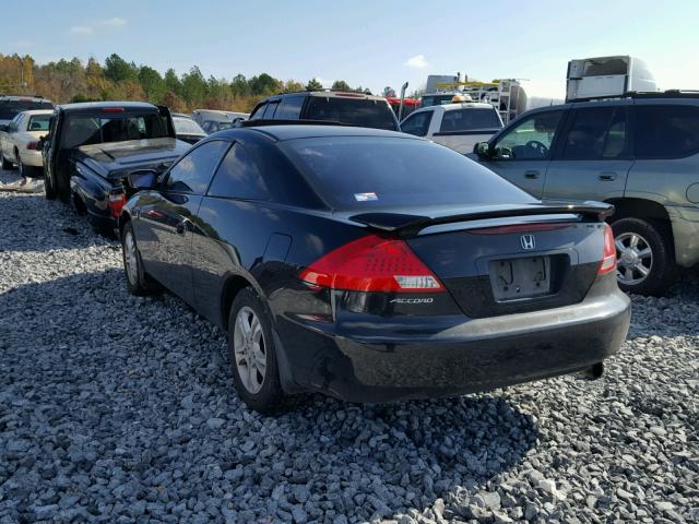 1HGCM72737A002254 - 2007 HONDA ACCORD EX BLACK photo 3