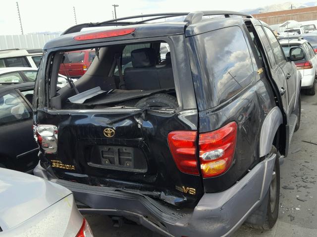 5TDZT34A01S013607 - 2001 TOYOTA SEQUOIA SR BLACK photo 4