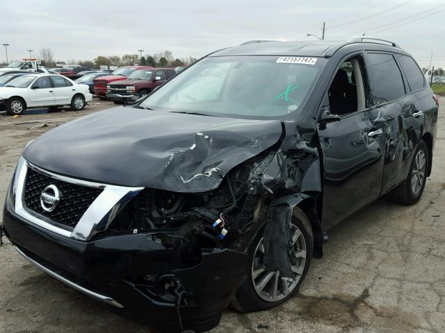 5N1AR2MM7EC710601 - 2014 NISSAN PATHFINDER BLACK photo 2