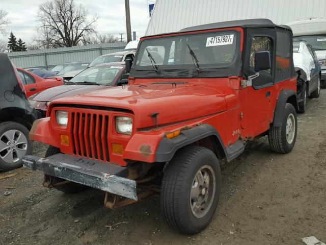 1J4FY19P7RP470565 - 1994 JEEP WRANGLER / RED photo 2