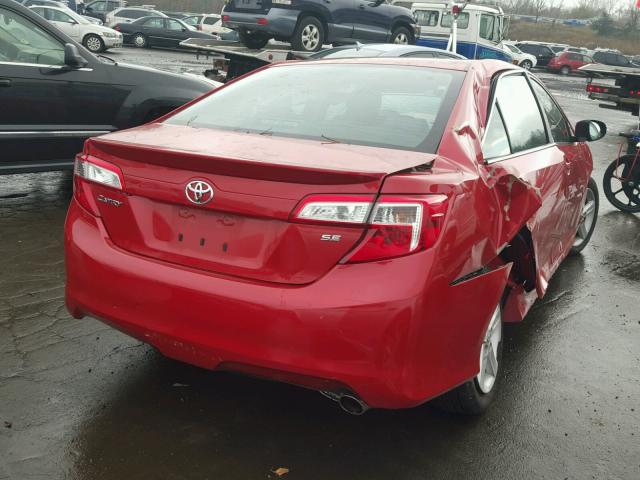 4T1BF1FK8CU508795 - 2012 TOYOTA CAMRY BASE RED photo 4