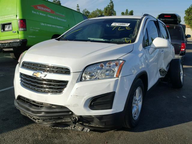 3GNCJLSB4GL255054 - 2016 CHEVROLET TRAX 1LT WHITE photo 2