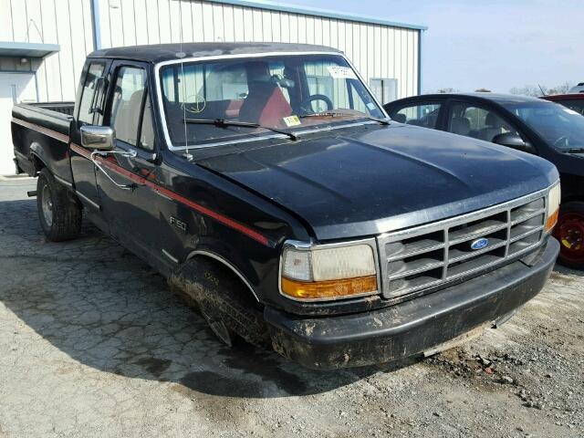 1FTEX14N5PKB16662 - 1993 FORD F150 BLACK photo 1